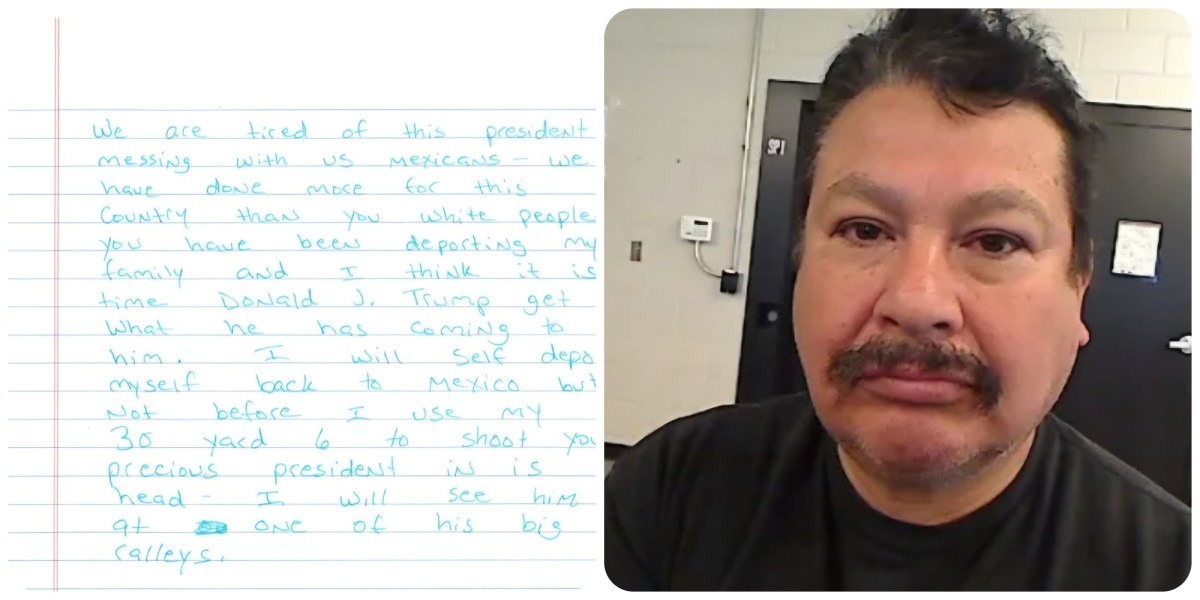 ¿Qué dice la carta que envió migrante a ICE en la que amenaza con matar a Donald Trump por molestar a mexicanos?