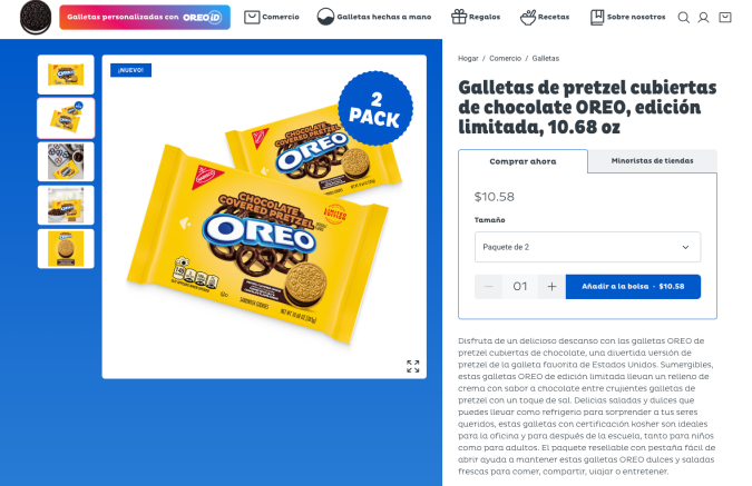 Nueva versión de las galletas de la marca. Foto: Oreo.com.