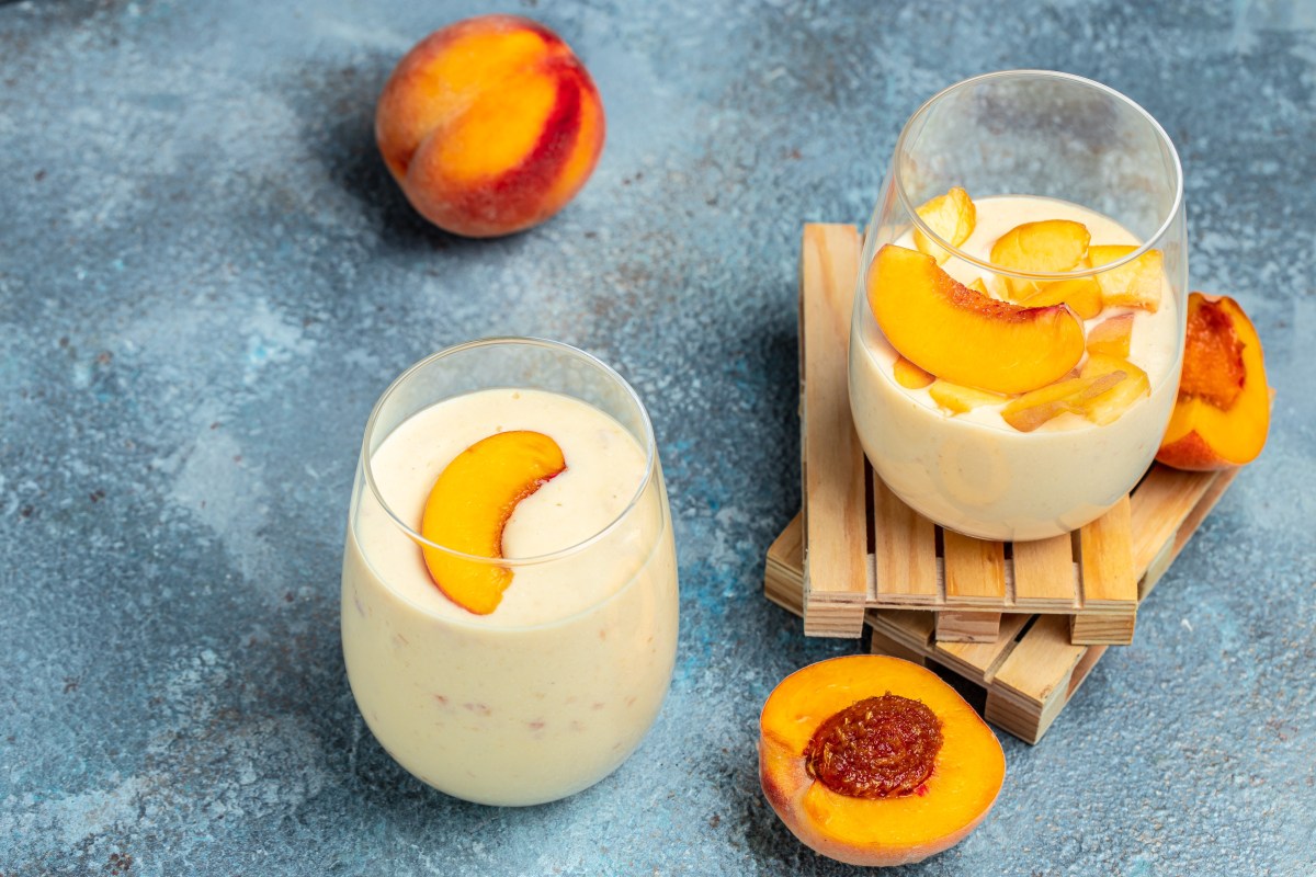 Batido de yogur y melocotón para controlar el azúcar y bajar de peso