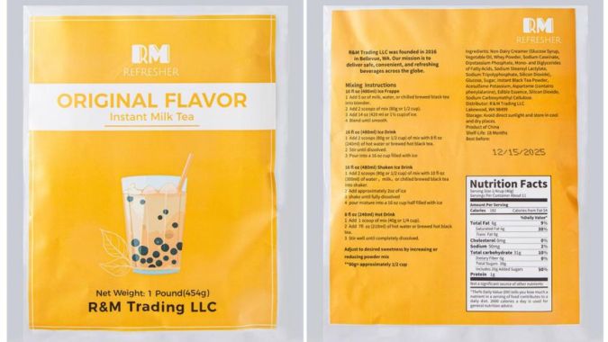 Original Flavor Instant Milk Tea by RM Refresher.