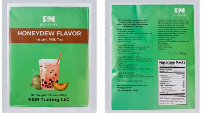 Matcha Flavor Instant Milk Tea by RM Refresher.