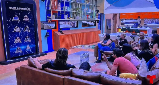 Aquí la placa parcial de nominados, previo a la nominación de Niurka Marcos. / Captura del programa La Casa de los Famosos All-Stars.
