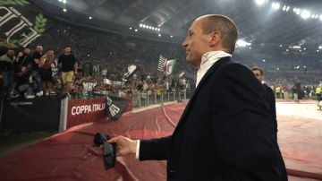 Massimiliano Allegri durante la final de la Copa Italia en 2024.