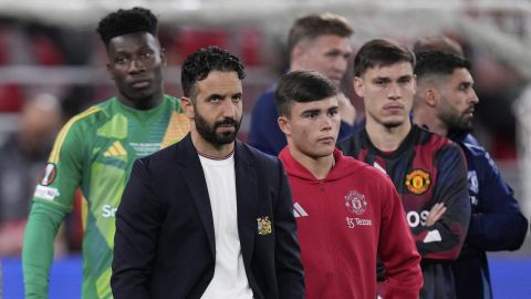 Ruben Amorim durante la premiación de la UEFA Europa League.