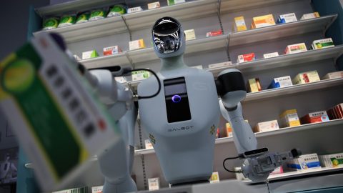 Robot en exposición de tecnología en China. Imagen referencial.
