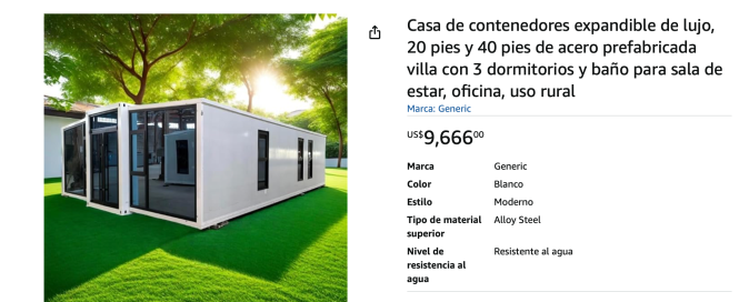 Esta casa prefabricada puede tomar diversos usos.