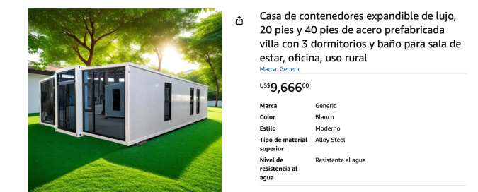Esta casa prefabricada puede tomar diversos usos.