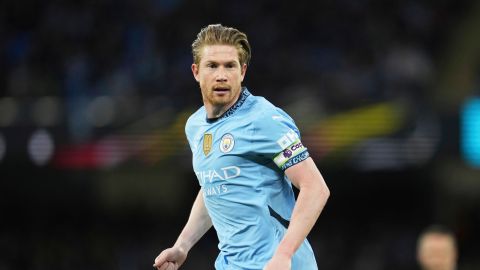 Kevin De Bruyne durante un encuentro entre el Manchester City y el Aston Villa.
