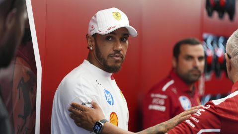 Lewis Hamilton durante el Gran Premio de Miami.