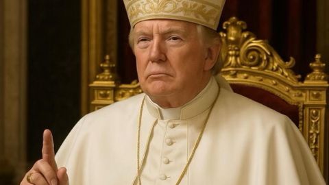 Donald Trump publicó imagen vestido de papa