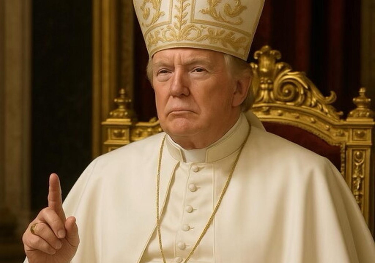 Donald Trump se publicó vestido de papa en medio del cónclave y genera polémica