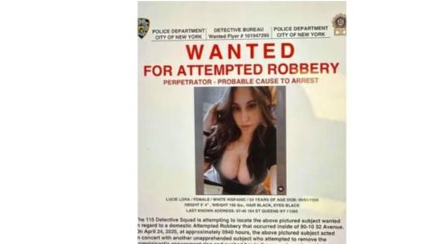 Lucie Lora estaba siendo buscada por NYPD, pero ya fue arrestada.