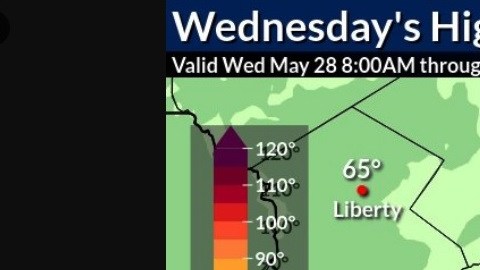 Temperaturas previstas este 28 de mayo en el área triestatal.