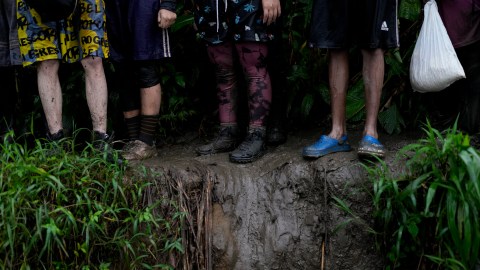 Migrantes en el Darién.