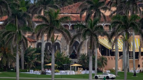 Mar-a-Lago visto desde la isla Bingham en la laguna de Lake Worth el martes 18 de febrero de 2025, en Palm Beach, Florida. (