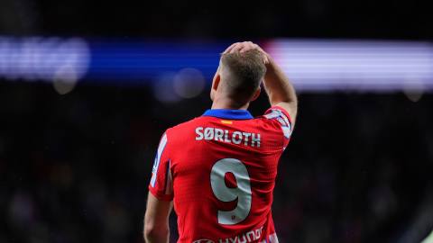 Alexander Sorloth no pudo estrellar el casillero de goles del Atlético de Madrid.