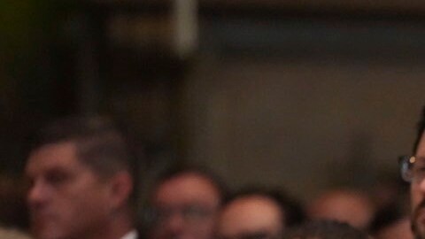 Joe Biden, Kamala Harris y Tim Walz en el funeral de la representante Melissa Hortman