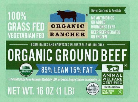 El FSIS publicó en su sitio web una imagen de las etiquetas del producto sujeto a retirada.