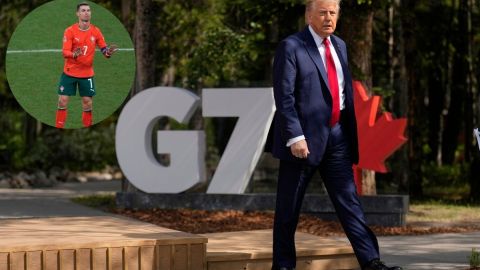 Cristiano Ronaldo regaló playera con dedicatoria especial a Donald Trump.