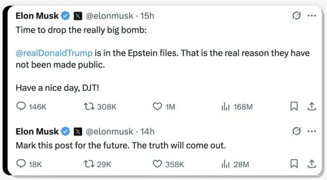 Además de borrar la publicación de Epstein, el multimillonario también pareció retractarse de su amenaza de desmantelar la nave espacial Dragon.