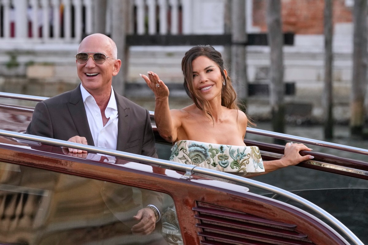 Jeff Bezos y Lauren Sánchez celebraron el primer evento de su boda