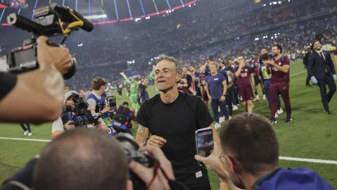Luis Enrique tras ganar la UEFA Champions League con el PSG.