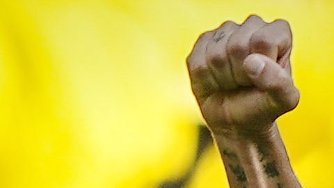 Leonardo Bonucci durante un partido con el Union Berlin.