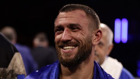 Vasiliy Lomachenko luego de su pelea contra Jamaine Ortiz.