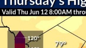 Pronóstico de clima en el área triestatal 12 de junio 2025.