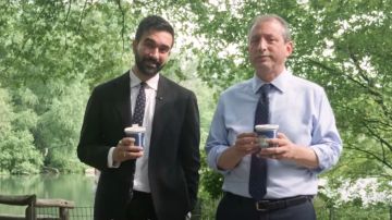 Zohran Mamdani y Brad Lander en Central Park, NYC/Captura YouTube.