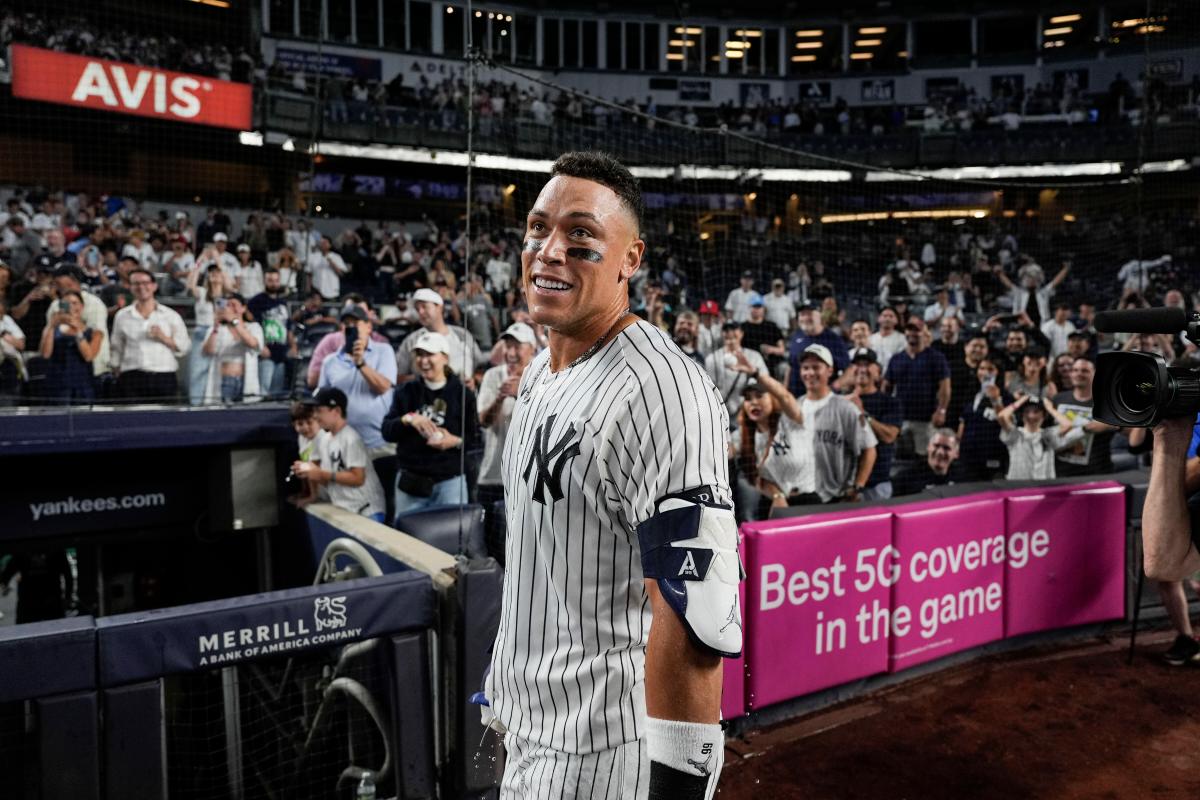 Aaron Judge recibió a Luka Doncic en el Yankee Stadium [Video]