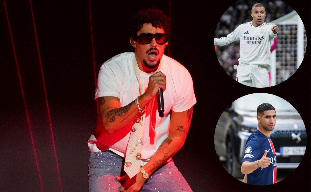 Kylian Mbappé viajó a Puerto Rico junto a Hakimi para disfrutar concierto de Bad Bunny [VIDEO]