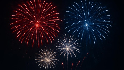 Fuegos artificiales del 4 de julio.