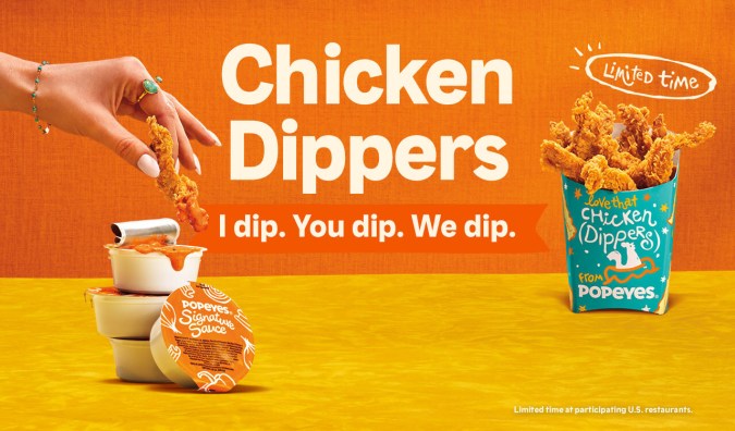Popeyes presentó una nueva salsa y dippers.