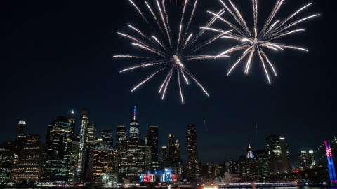 Fuegos artificiales del 4 de julio en Nueva York.