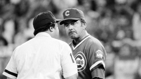Lee Elia durante su etapa en los Chicago Cubs.