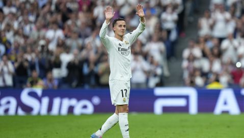 Lucas Vazquez en su ultimo paratido en el Bernabéu como jugador del Real Madrid.