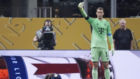 Manuel Neuer durante el encuentro entre el PSG y el Bayern Múnich.