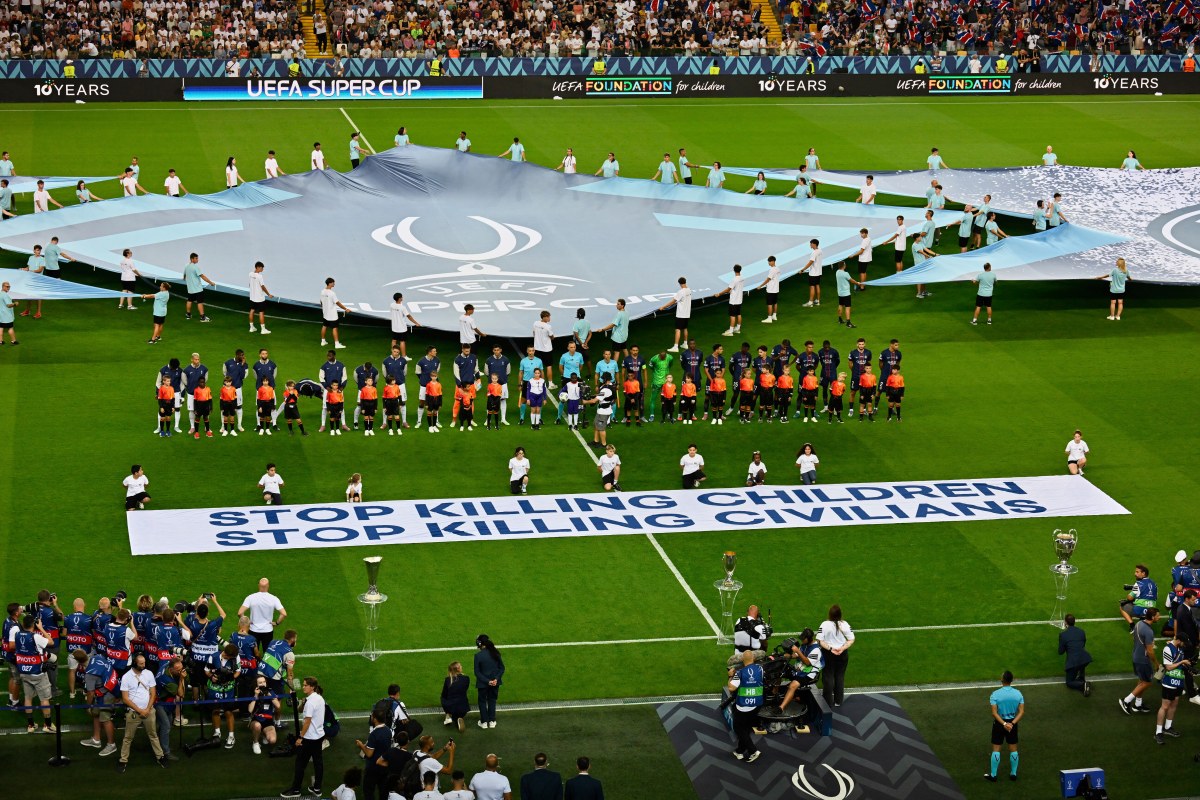 UEFA manda mensaje a Israel: "Dejen de matar niños, dejen de matar civiles"