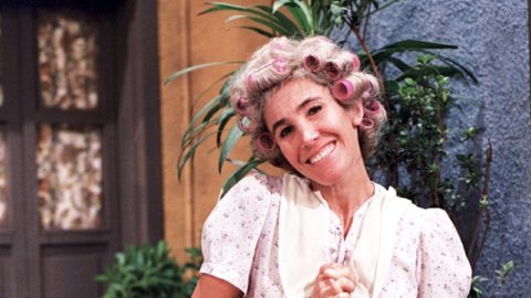 Florinda Meza, actriz mexicana, interpretando a doña Florinda.