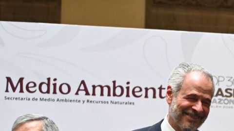 Arturo Massol y Claudia Sheinbaum en Ciudad de México