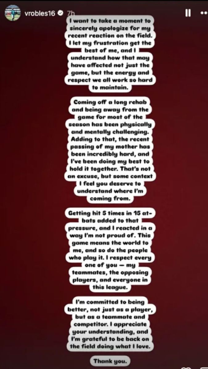 Stories cuenta de Instagram Víctor Robles.