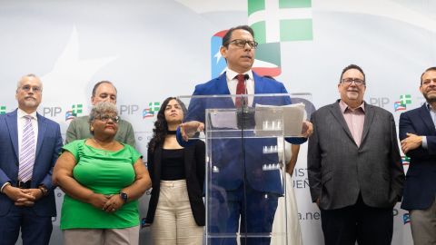Juan Dalmau y otros líderes del Partido Independentista de Puerto Rico