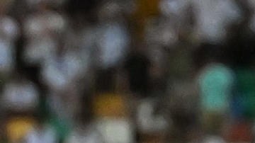 Luis Enrique celebra con el público el triunfo de PSG ante Tottenham.
