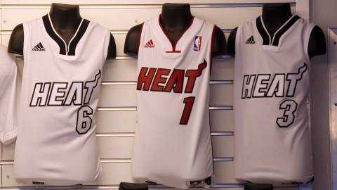 Camisetas del Miami Heat. Imagen referencial.