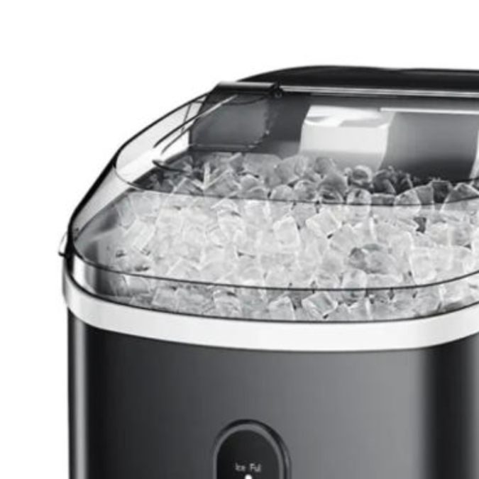 Esta máquina de hielos es ideal para comidas al aire libre. 