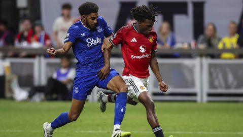 Partido entre el Manchester United y el Everton