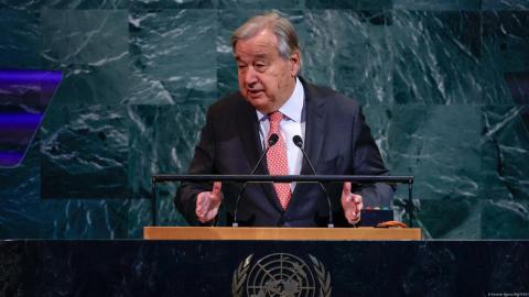 "En Gaza, los horrores ya van a llegar a un tercer año monstruoso", expresó Guterres.