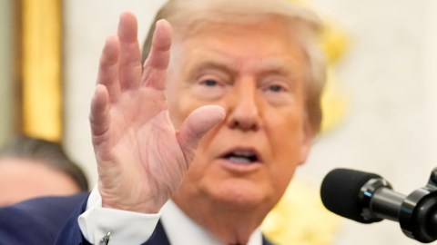 Donald Trump en conferencia en la Casa Blanca