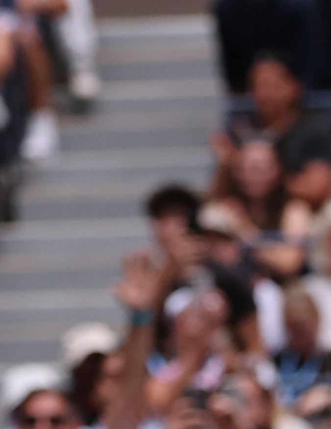 Carlos Alcaraz celebra un punto de la final contra Jannik Sinner.